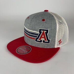 Arizona Wildcats NCAA Gray Red Beige Zephyr Snapback Trucker Hat New
